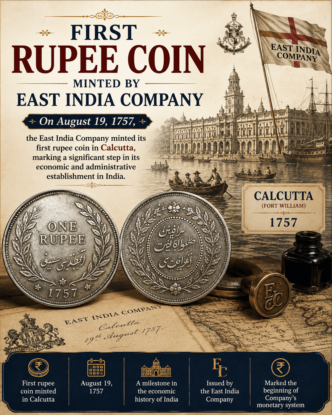 first-rupee-coin-minted-by-east-india-company