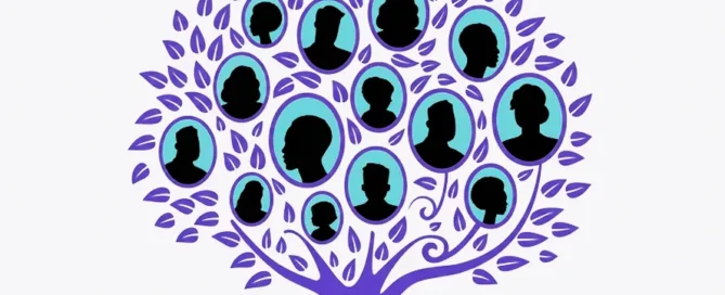 Family tree showing generations and ancestry.